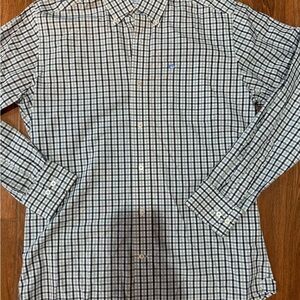 Southern Tide Blue and White Plaid Button Down Shirt - men’s small